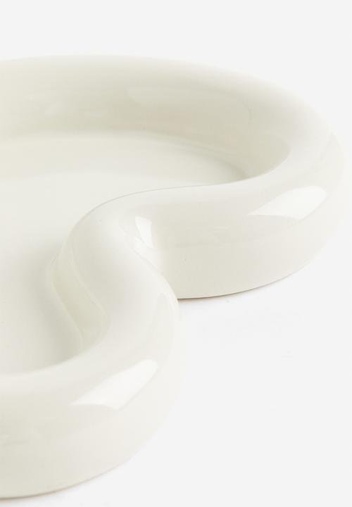 H&M - Small stoneware tray - white