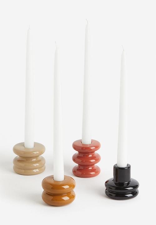 H&M - Stoneware candlestick - yellow 