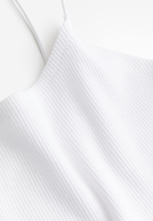 H&M - Cropped strappy top - white