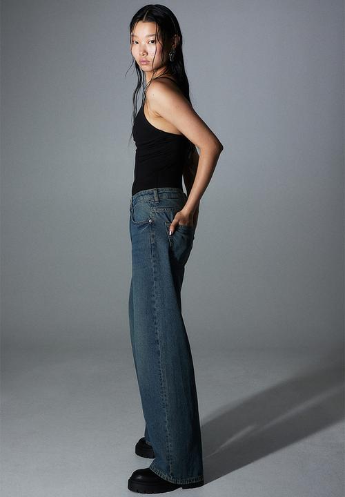 H&M - 90s baggy high jeans - blue