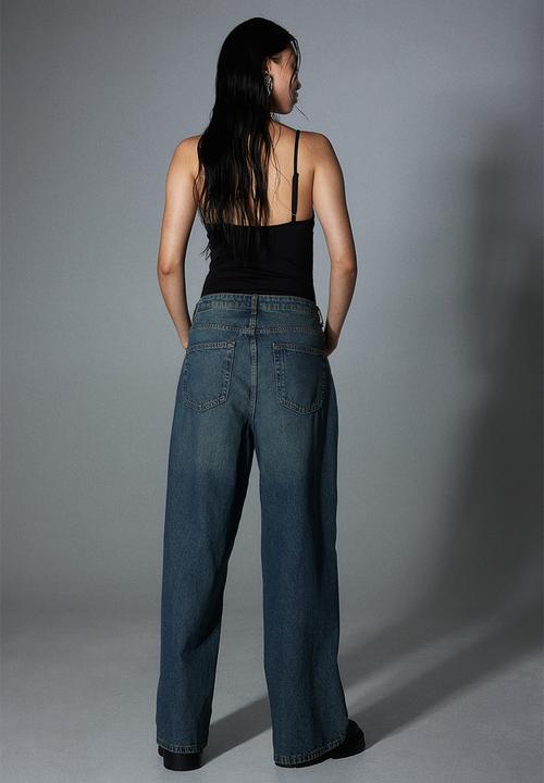 H&M - 90s baggy high jeans - blue