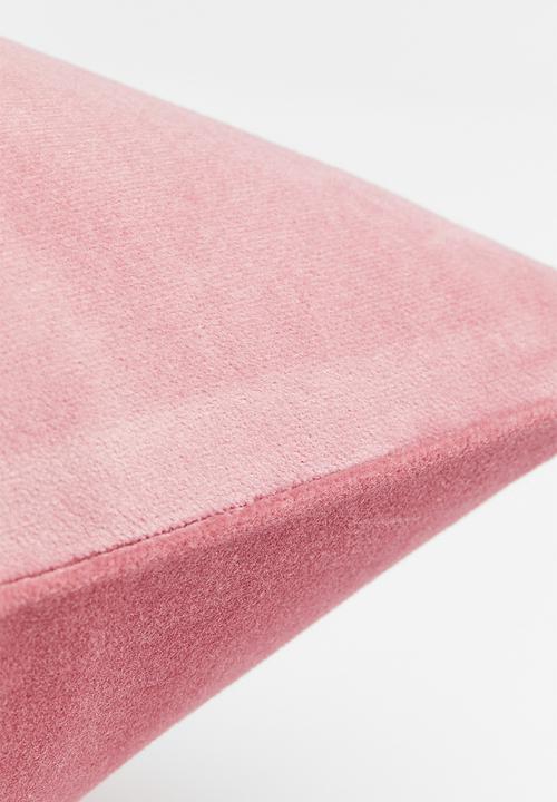 H&M - Cotton velvet cushion cover - pink