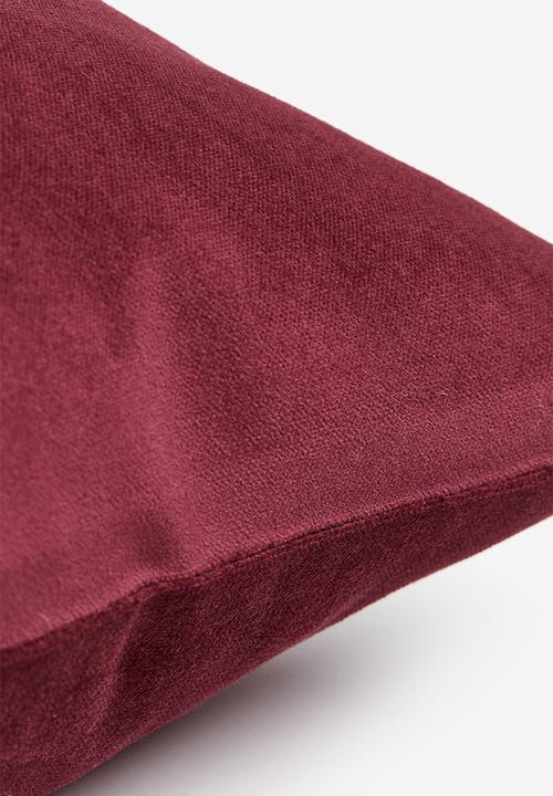 H&M - Cotton velvet cushion cover - red