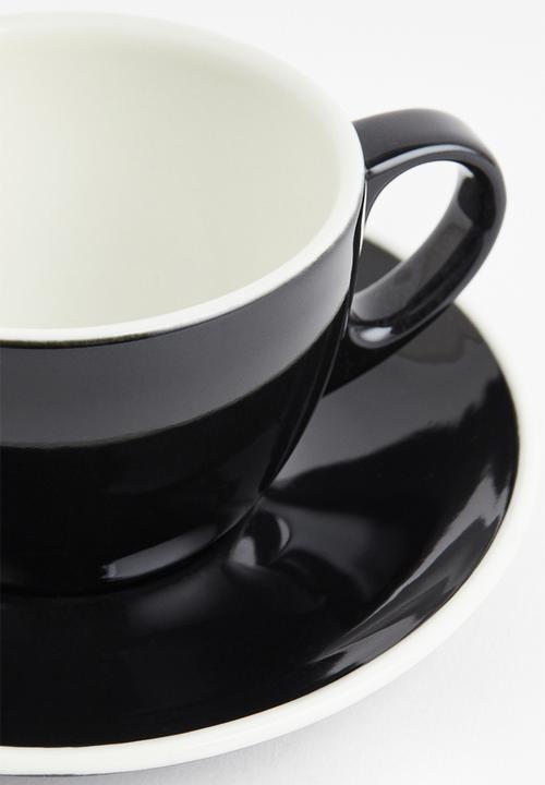H&M - Cappuccino cup and saucer - Black