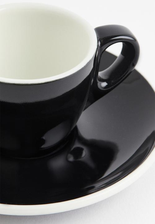 H&M - Espresso cup and saucer - Black