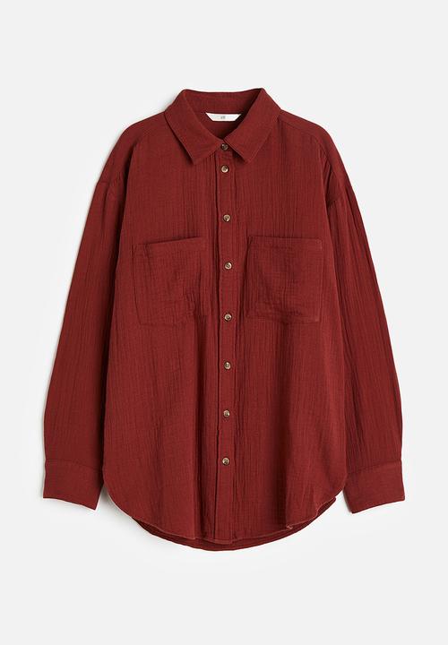 H&M - Cotton shirt - rust red