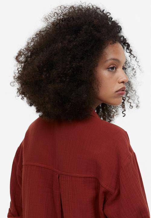 H&M - Cotton shirt - rust red
