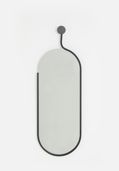 Present Time - Mirror elliptical large - black
