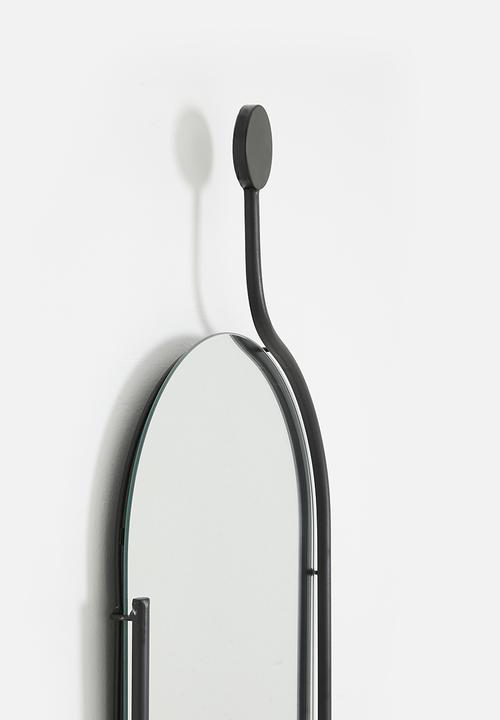 Present Time - Mirror elliptical large - black