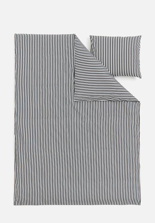 H&M - Cotton single duvet cover set - Black