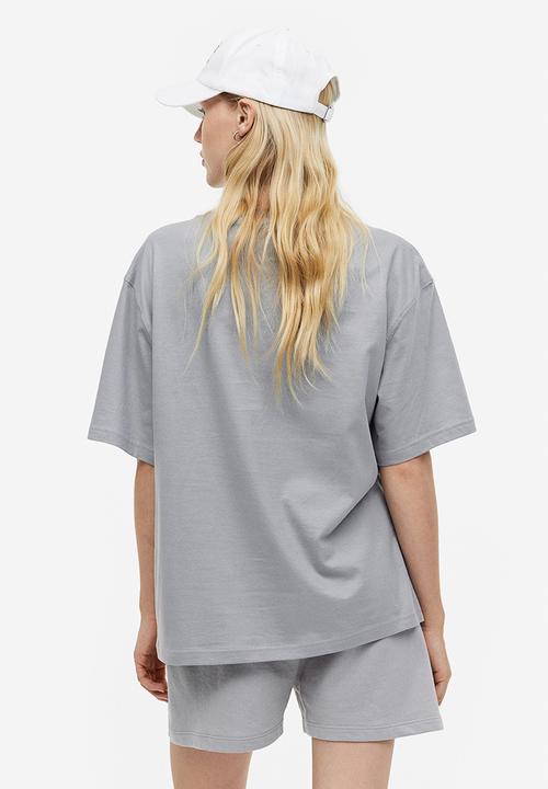 H&M - Boxy t-shirt - grey