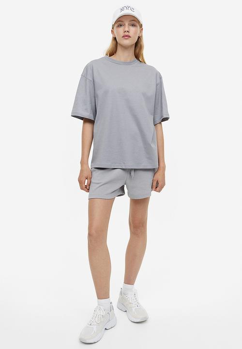 H&M - Boxy t-shirt - grey