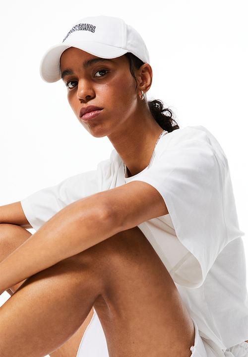 H&M - Boxy-style embroidered t-shirt - white