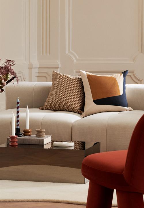 H&M - 2-pack printed cushion covers - beige,yellow,multi
