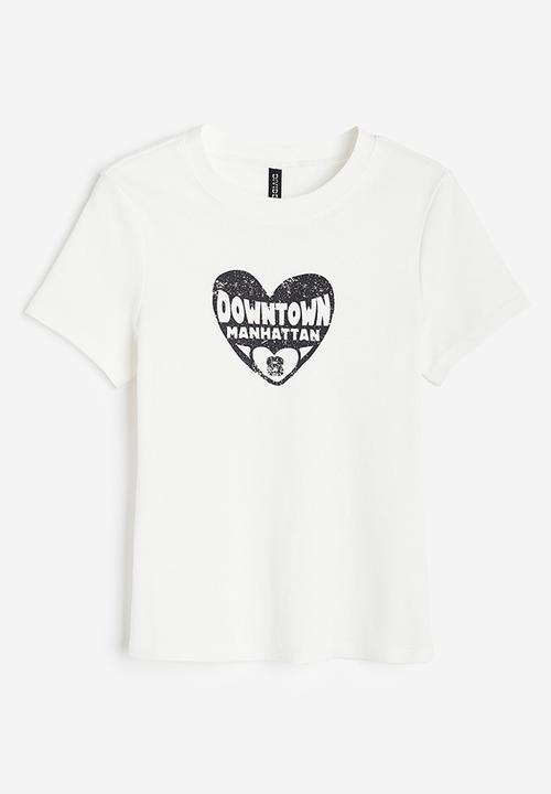 H&M - Fitted cotton top - white