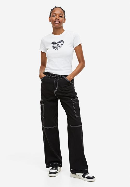 H&M - Fitted cotton top - white