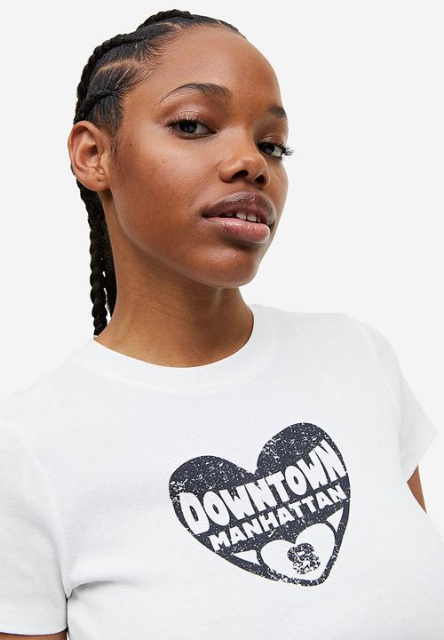 H&M - Fitted cotton top - white
