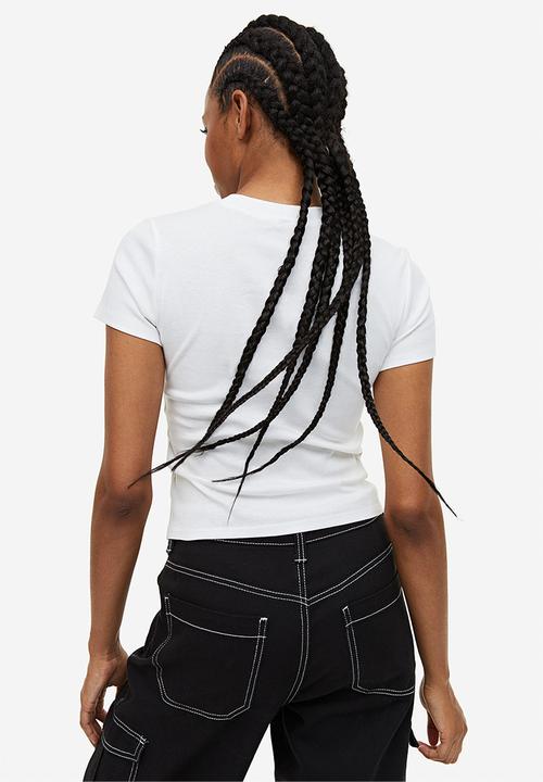 H&M - Fitted cotton top - white