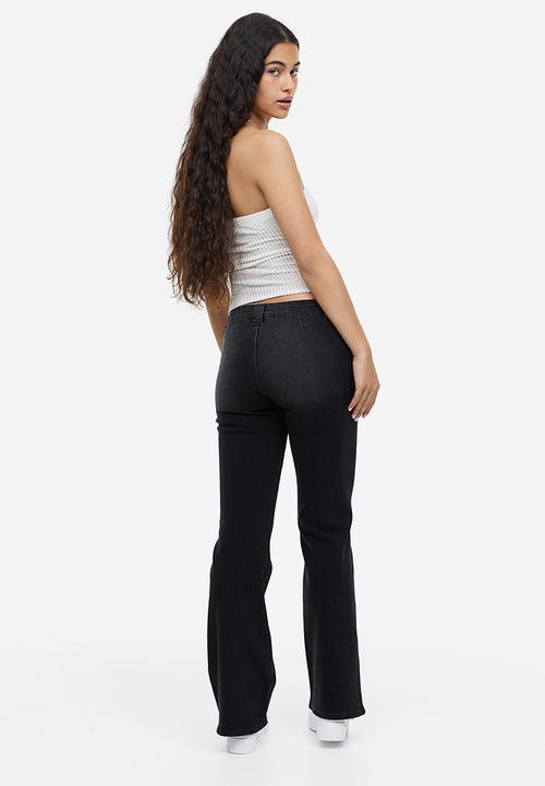 H&M - Flared low cargo jeans - dark grey