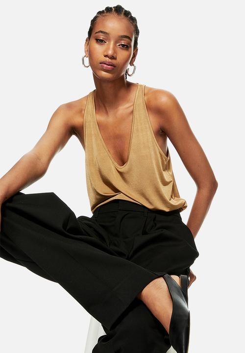 H&M - Vest top - dark beige