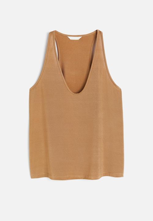 H&M - Vest top - dark beige