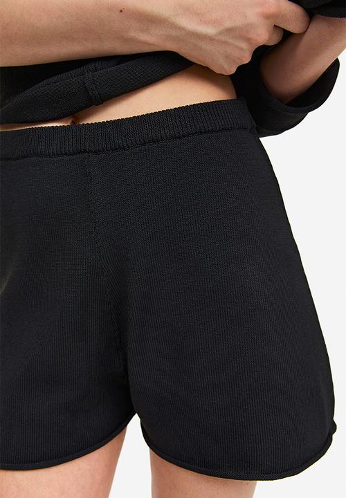 H&M - Fine-knit shorts - black