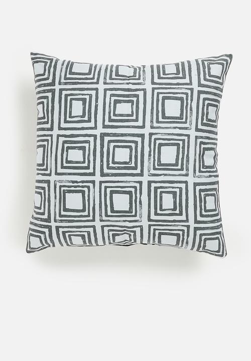 Sixth Floor - Neo printed cushion cover - Black