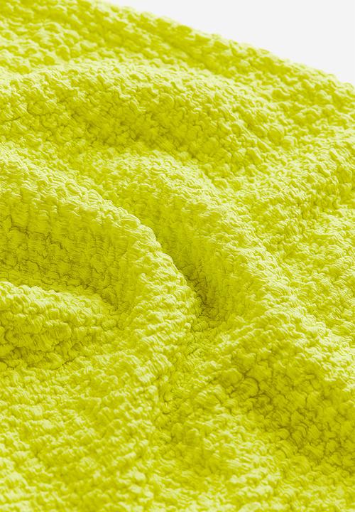 H&M - Textured off-the-shoulder dress - yellow