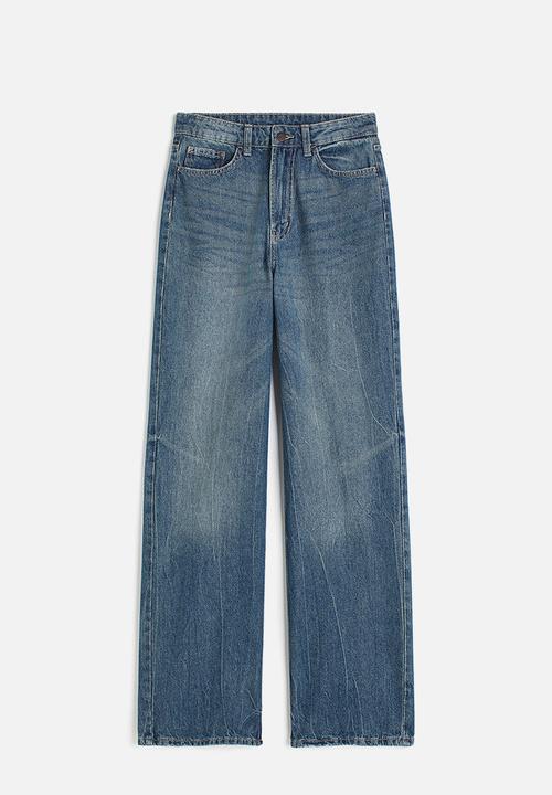 H&M - Wide ultra high jeans - denim blue