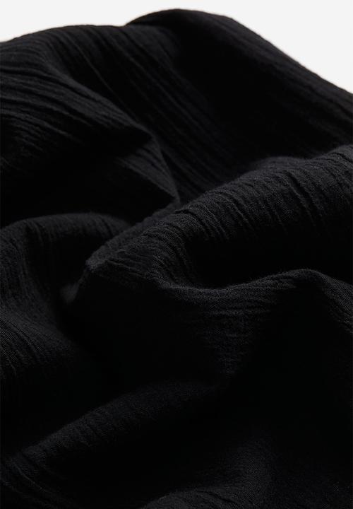 H&M - Tie-strap cotton dress - black