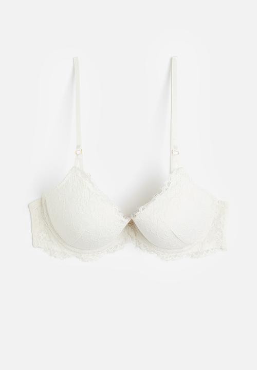 H&M - Lace push-up bra - white