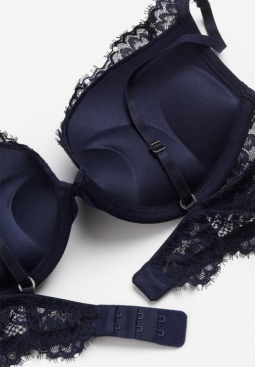H&M - Lace super push-up bra - blue