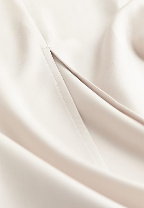 H&M - Lace-trimmed slip dress - beige