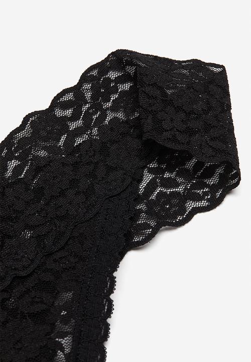 H&M - Lace thong briefs - black