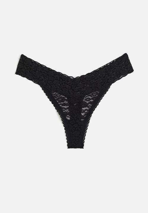 H&M - Lace thong briefs - black