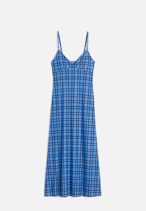 H&M - Mesh slip dress - Blue Multi