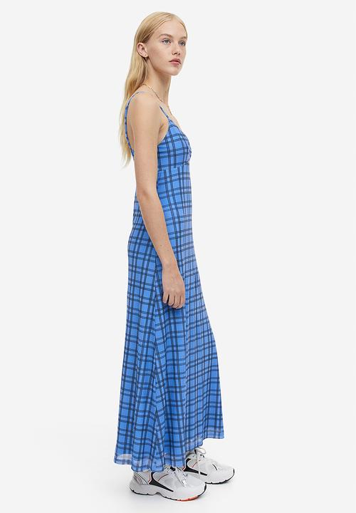 H&M - Mesh slip dress - Blue Multi