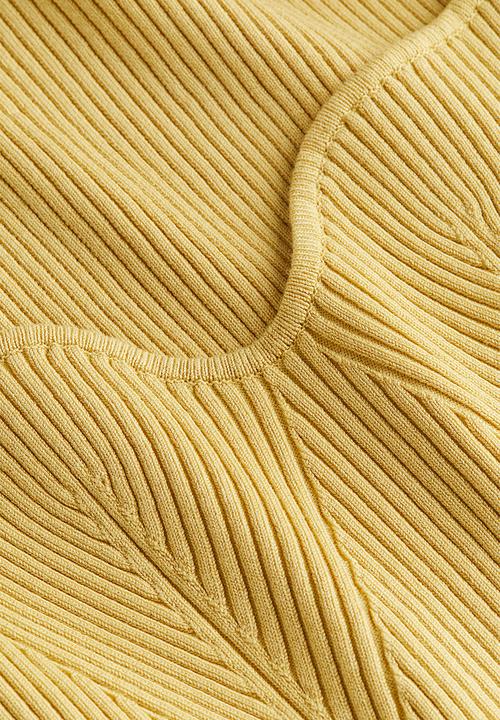 H&M - Rib-knit top - yellow