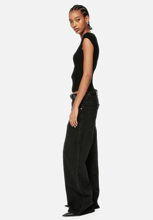 H&M - Rib-knit top - black