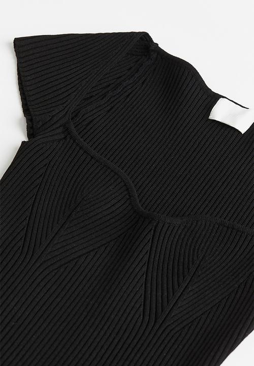 H&M - Rib-knit top - black