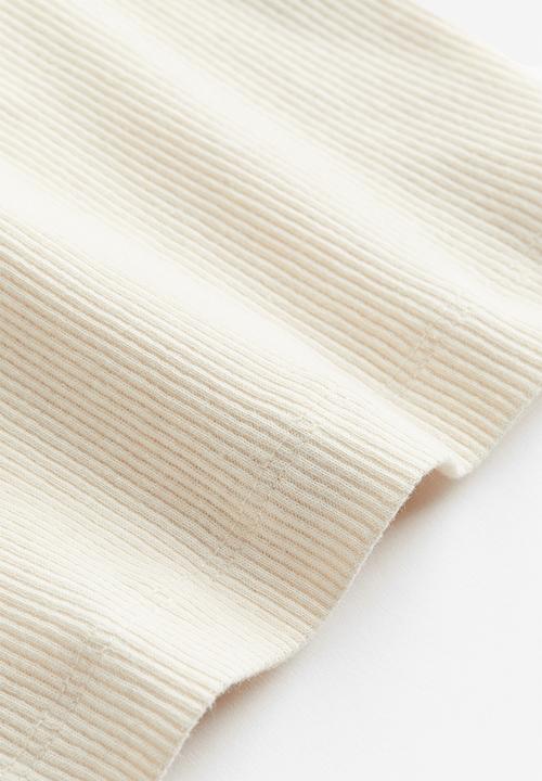 H&M - Ribbed cropped top - beige