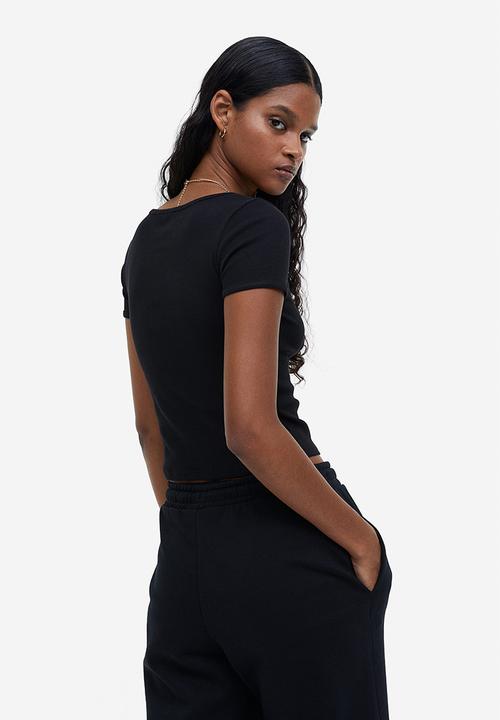 H&M - Ribbed top - black