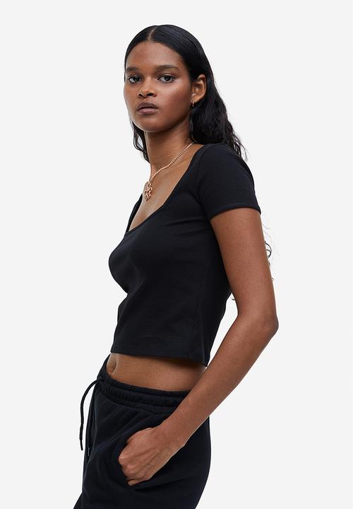 H&M - Ribbed top - black