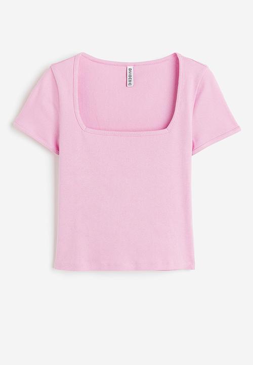 H&M - Ribbed top - light pink 