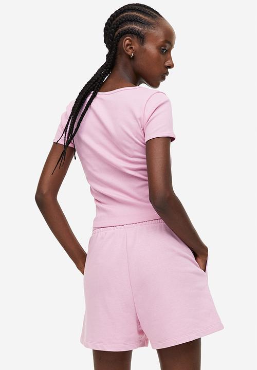H&M - Ribbed top - light pink 