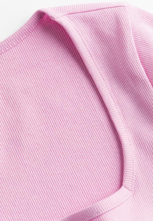 H&M - Ribbed top - light pink 