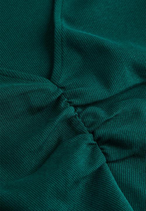 H&M - Ribbed top - dark green
