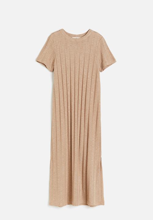 H&M - Ribbed dress - beige