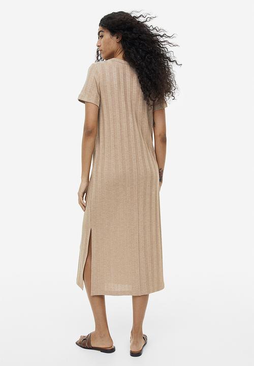 H&M - Ribbed dress - beige