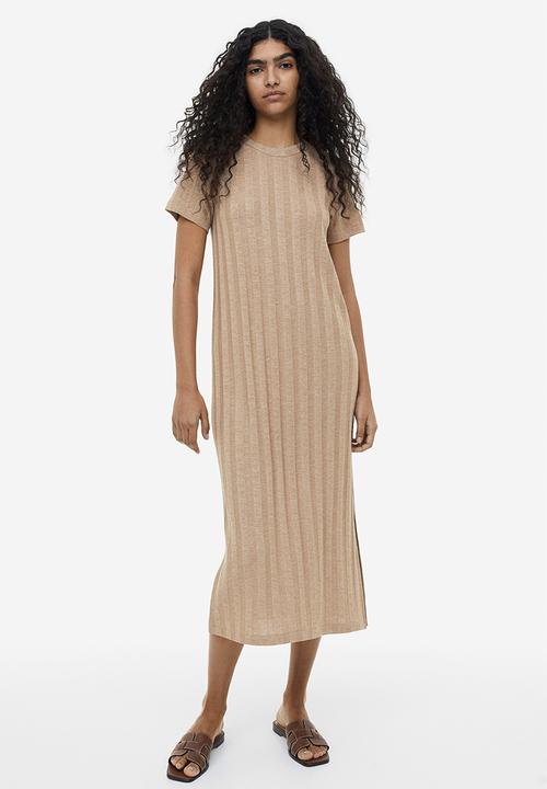 H&M - Ribbed dress - beige